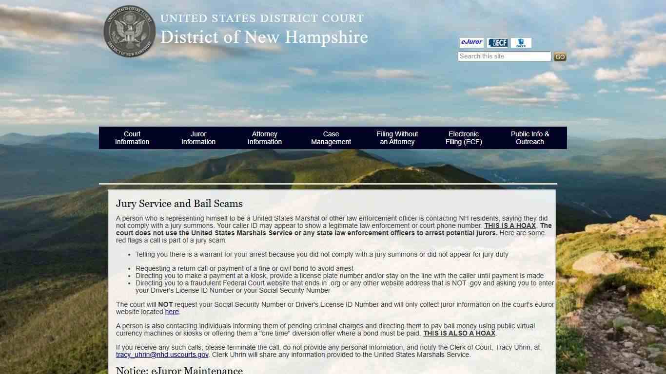 District of New Hampshire | United States District Court